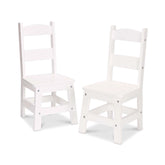 Wooden Chair Pair - White