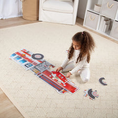 Giant Fire Truck Floor Puzzle - 24 Pieces