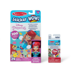 Sticker WOW!™ Disney Ariel Bundle: Activity Pad & Sticker Stamper + Mini Activity Pad and 200 Refill Stickers
