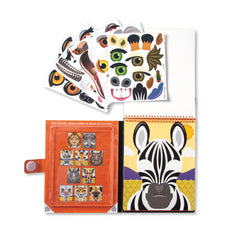 Make-A-Face Reusable Sticker Pad 3-Pack: Safari, Farm, Pets