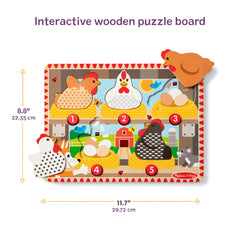 Happy Hens Push to Pop Puzzle