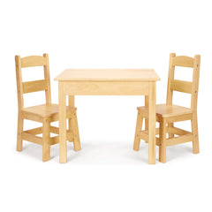 Wooden Table & Chairs - Natural