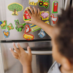 Wooden Farm Magnets
