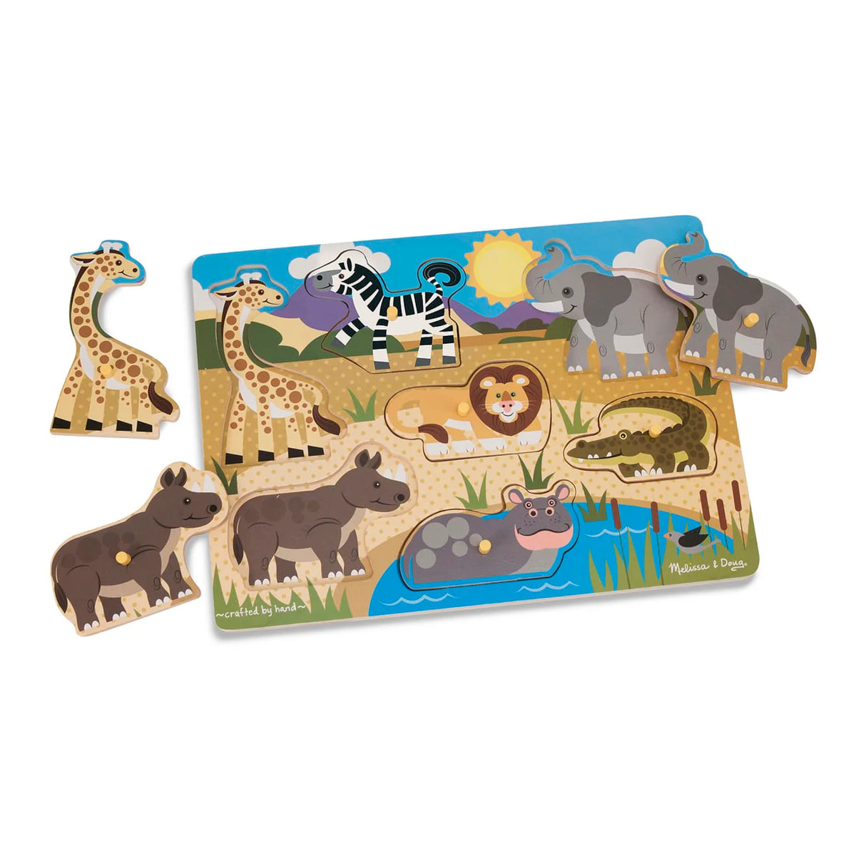 Safari Peg Puzzle - 7 Pieces