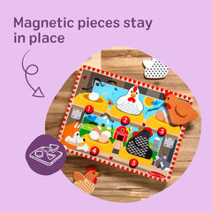Happy Hens Push to Pop Puzzle