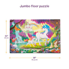 Glow-in-the-Dark Unicorn Floor Puzzle - 48 Pieces