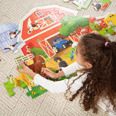 Busy Barn Shaped Floor Puzzle - 32 Pieces