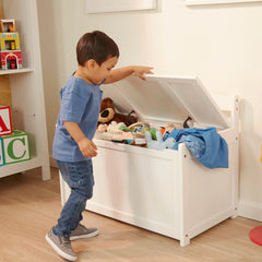 Wooden Toy Chest (White)