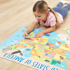 Map Floor Puzzle - 51 Pieces